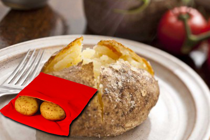 Lækre og veltilberedte bagte kartofler på KUN 4 minutter. Lad Potato Express-bageposen gøre arbejdet!4 