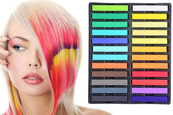 24 farvekridt der giver farve og liv til dit hår1 
