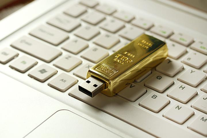 64GB USB-stik formet som en guldbar1 