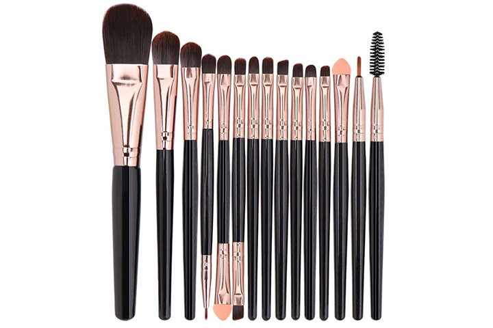 Sæt med 20 Professionelle Makeup Børster – Perfekt til Alle Looks! 4 