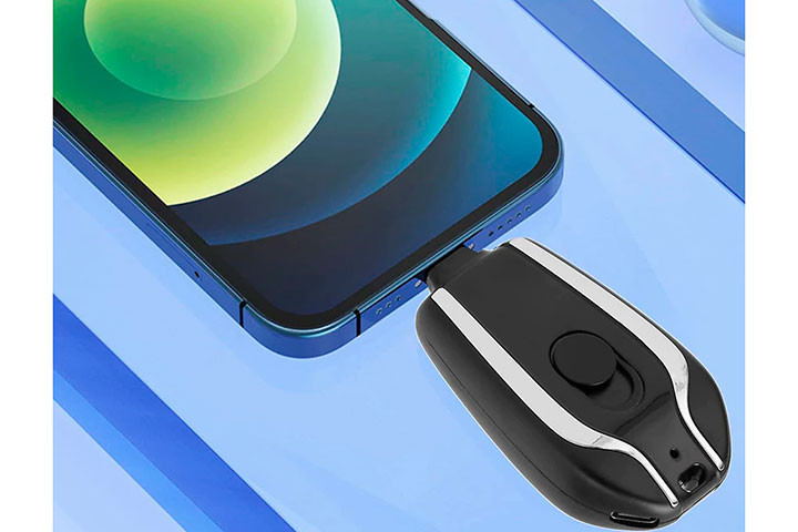 Slip aldrig op for strøm på mobilen - Mini Powerbank med Nøglering1 