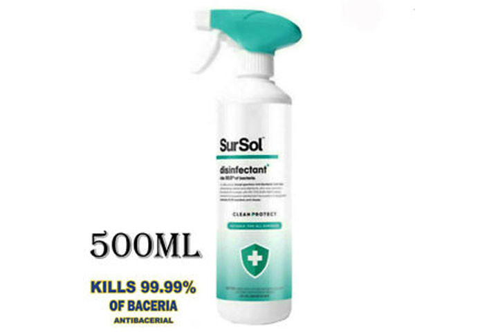 3 x 0,5 liter Effektivt desinfektionsmiddel til vaskbare mundbind samt til overflader.2 