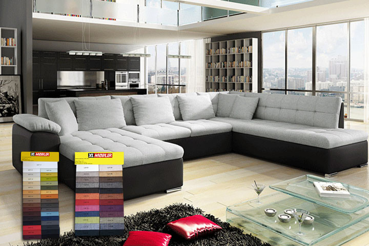 Få en stor og behagelig sofa med plads til hele familien! du vælger selv stof og farver2 