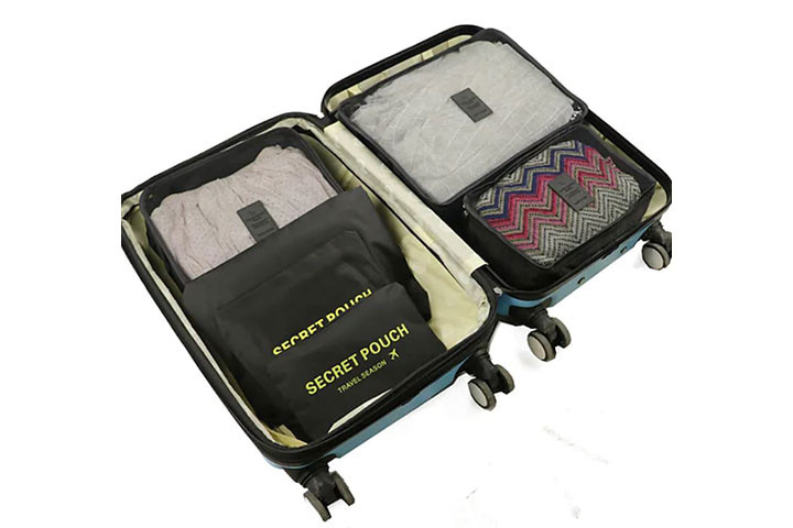 Organizers/opbevaringstasker til rejsebrug - et indeholder 6 stk. opbevaringstasker