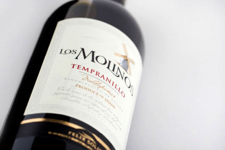 12 flasker Los Molinos Tempranillo rødvin fra Valdepeñas regionen i Spanien 3 