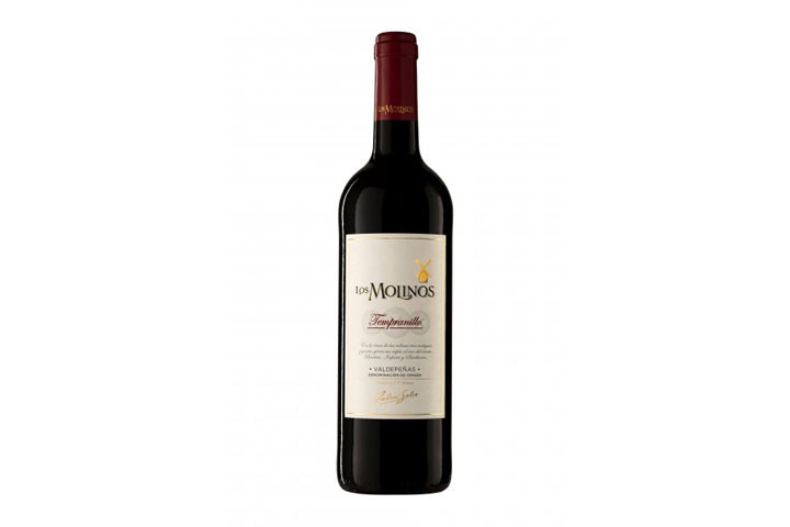 12 flasker Los Molinos Tempranillo rødvin fra Valdepeñas regionen i Spanien 4 