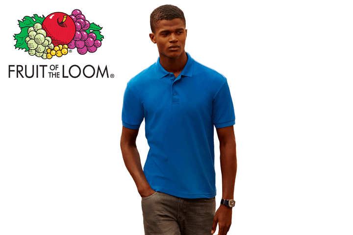 3 stk. lækre polo t-shirts fra Fruit of the Loom i basis farver 6 