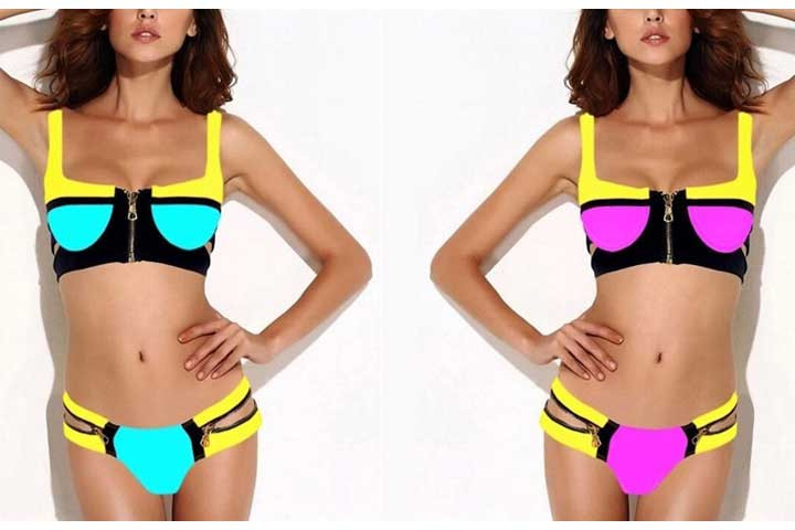 Bikini i lækkert design med flotte lynlås-detaljer- 4 varianter2 