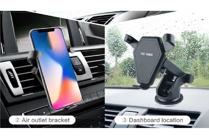 Oplad din smartphone trådløst i smart holder til bilen.3 