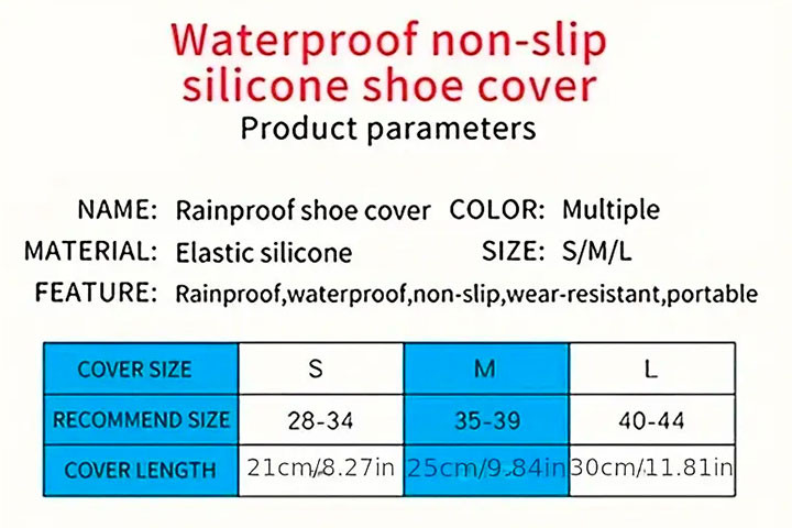 Hold dit fodtøj tørt med 2 par Silikone Outdoor Cover!7 