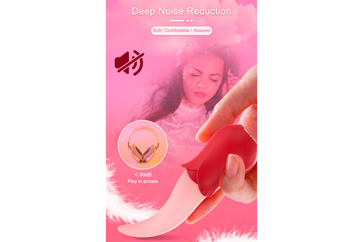 Oplev en helt ny dimension af nydelse med den Realistiske Lickende Tunge Rose Vibrator4 
