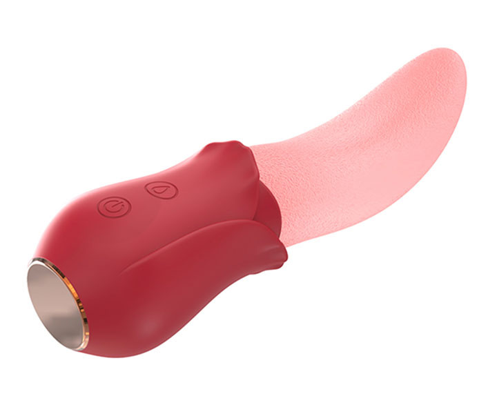 Oplev en helt ny dimension af nydelse med den Realistiske Lickende Tunge Rose Vibrator2 