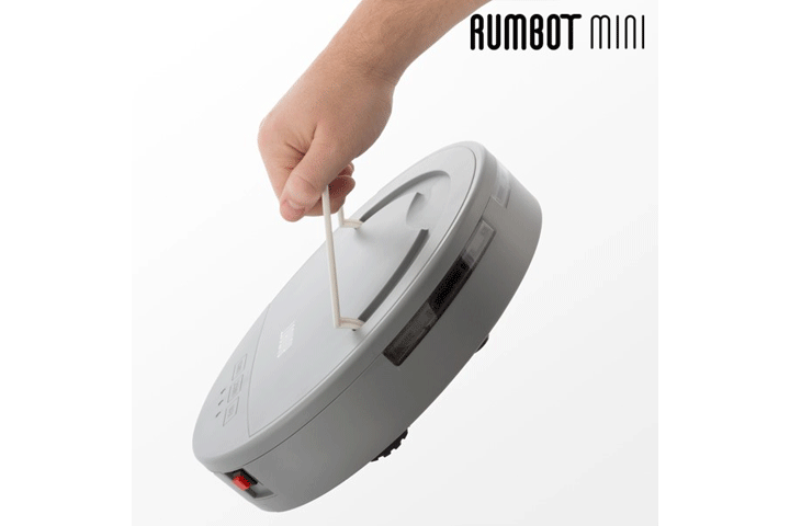 Rumbot Mini robotstøvsuger, der opsamler støv og skidt fra dine gulve - uden at du skal løfte en finger!4 