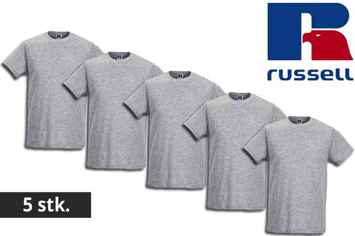 Herre t-shirts fra Russell - vælg mellem 5 eller 10 stk.3 