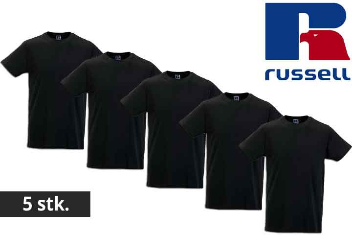 Herre t-shirts fra Russell - vælg mellem 5 eller 10 stk.4 