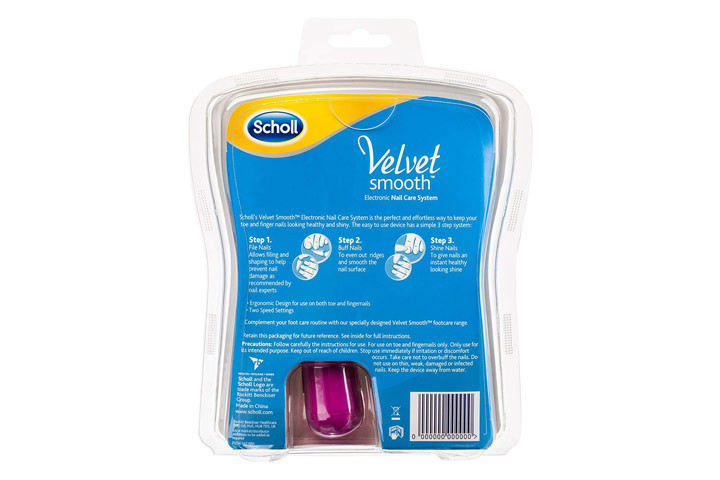 Scholl Velvet Smooth Electronic Nail Care System til både mani- og pedicure 4 