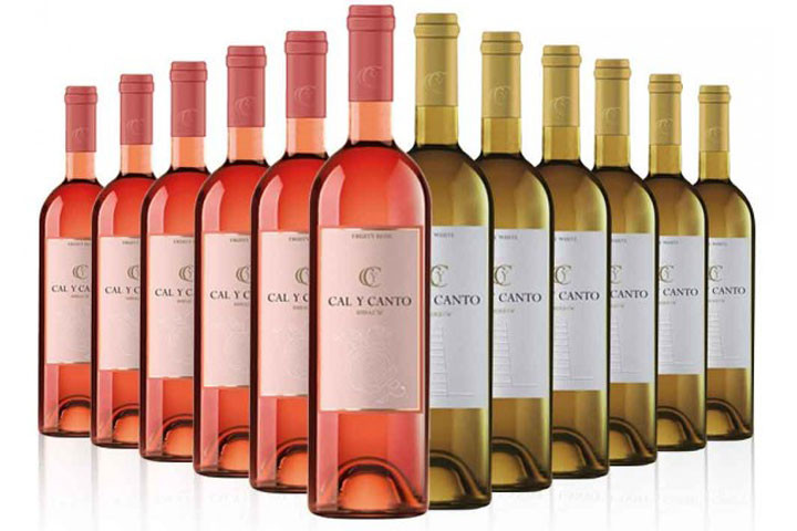 12 prisvindende flasker rosé- og hvidvine fra Cal y Canto med en frisk smag af frugt1 