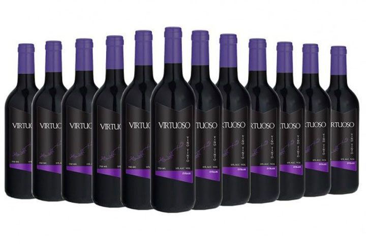 12 flasker delikate, velsmagende Virtuoso Syrah rødvine1 