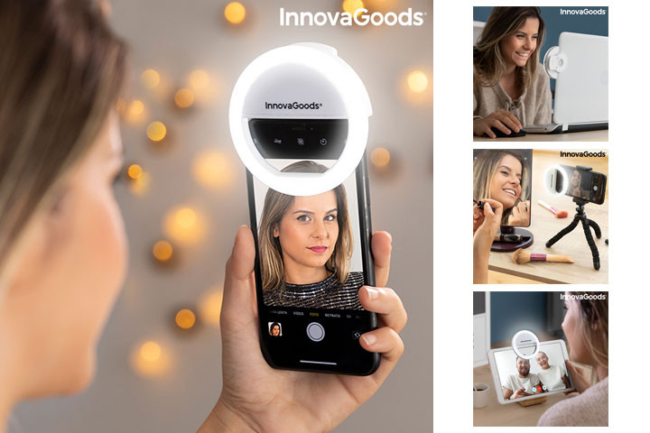 Bærbar ring-light til din smartphone så du altid kan tage en perfekt selfie1 