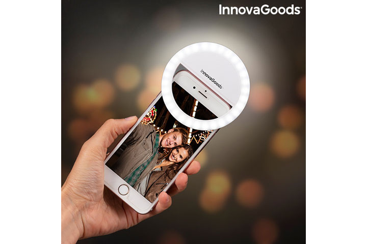 Bærbar ring-light til din smartphone så du altid kan tage en perfekt selfie3 