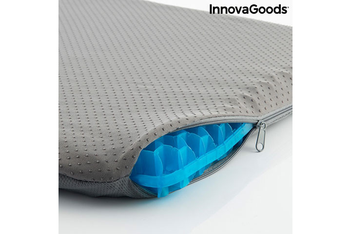 Siddemåtten i gele har et ergonomisk korrekt design og passer til de fleste stole10 