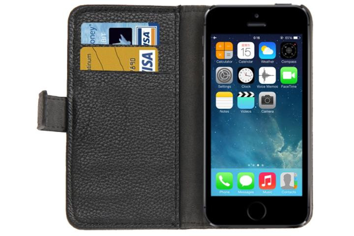 Beskyt din iPhone med et flip cover i flot design og med plads til kreditkort 3 