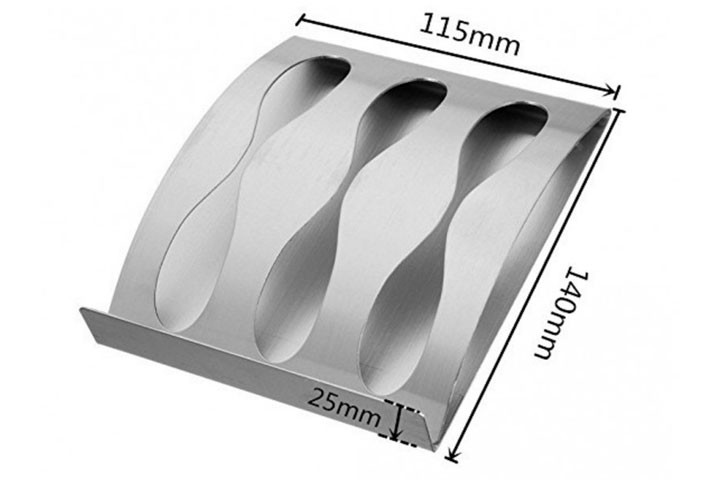 Holder til badeværelset i rustfrit stål med plads til 3 tandbørster eller skrabere 2 