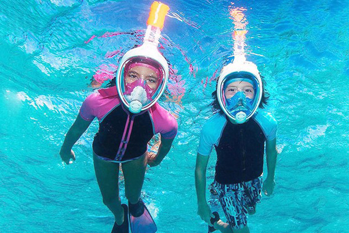 Snorkelmaske til børn og voksne i sort, blå, grøn eller pink 1 