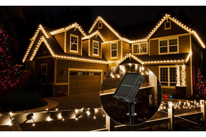 Solcelle LED lyskæde med 100 LED-lys til udendørs brug1 