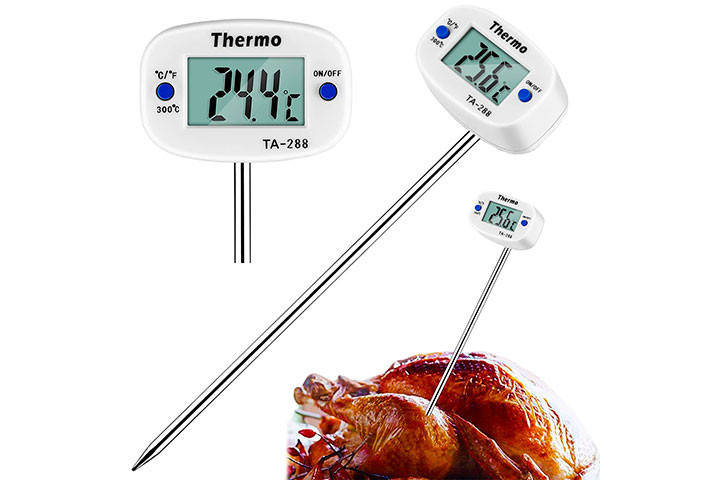 LCD Digitalt Køkkentermometer – Præcis Temperaturmåling til Kød & Væsker!1 