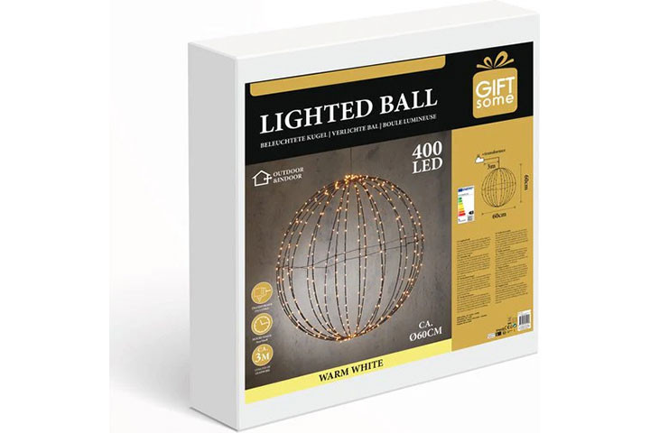 Stor Lyskugle med 400 LED8 