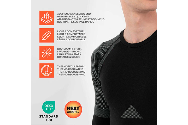 Opdag ultimativ varme og komfort med GIANVAGLIA's HEAT BOOSTER herre termo undertøjssæt!3 