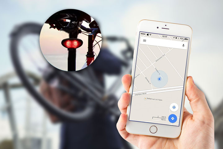 GPS-sporings baglygte med tilhørende app 1 
