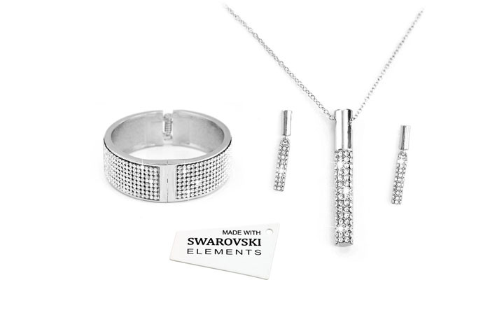 Elegant Vela Tri smykkesæt med armbånd, halskæde og øreringe2 