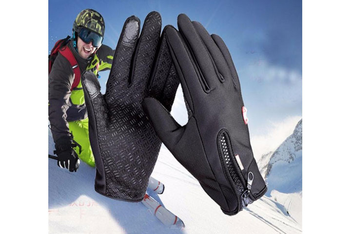 Smarte vind- og vandtætte handsker med touch og anti-skred, så du nemt kan holde ting i hånden1 