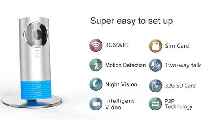 Hold øje med dit hjem med et praktisk smart WiFi-overvågningskamera inkl. SD-card4 