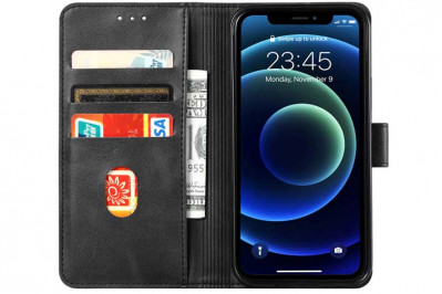 Smartphone covers med kortholder i kraftig PU-læder