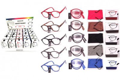 Foldbare læsebriller i farver der matcher de fleste outfit.