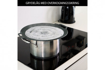 Grydelåg med overkogningssikring